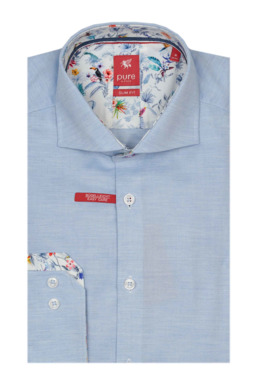 Фото рубашки Полуприлегающий силуэт Рубашка PURE, цвет голубой