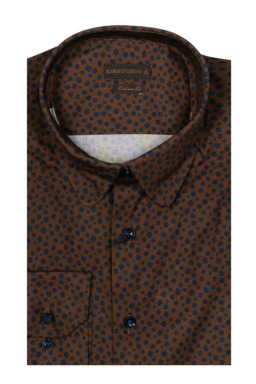 Фото рубашки Fashion Fit Рубашка ENRICO CERINI, цвет коричневый