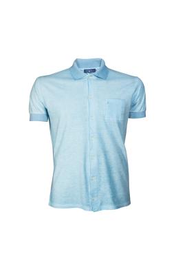 Фото рубашки Приталенный силуэт Рубашка WOOL&Co, цвет голубой